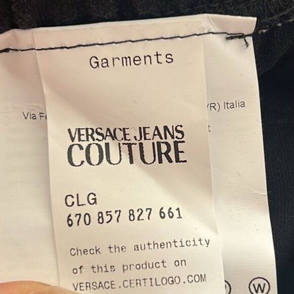 Versace Jeans Couture Felpa Panel Galaxy Sweatpants in Black-White, New, Size L - Picture 14 of 16